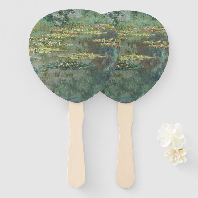 Water Lily Pond Claude Monet Hand Fan (Front and Back)