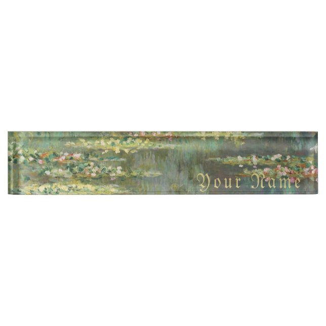 Water Lily Pond Claude Monet Nameplate (Front)