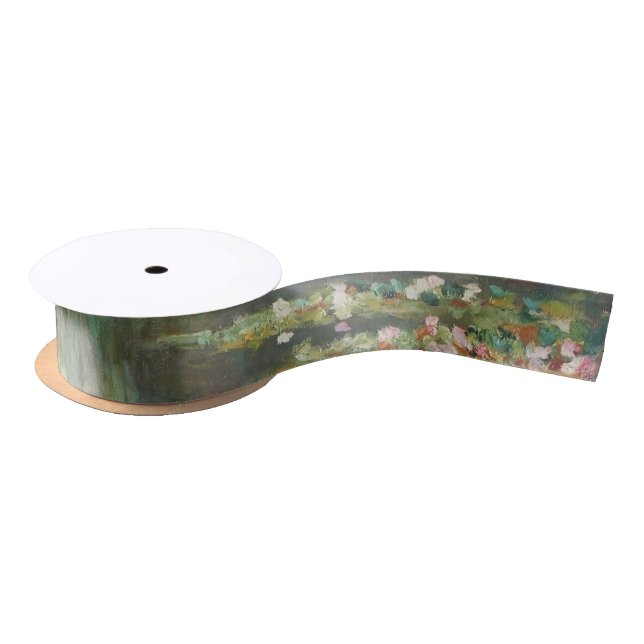 Water Lily Pond Claude Monet Satin Ribbon (Spool)