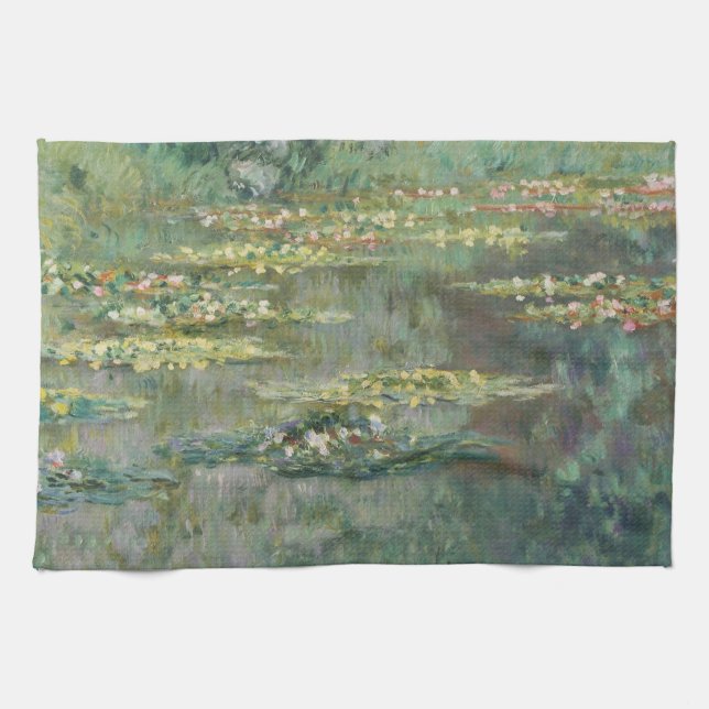 Water Lily Pond Claude Monet Tea Towel (Horizontal)