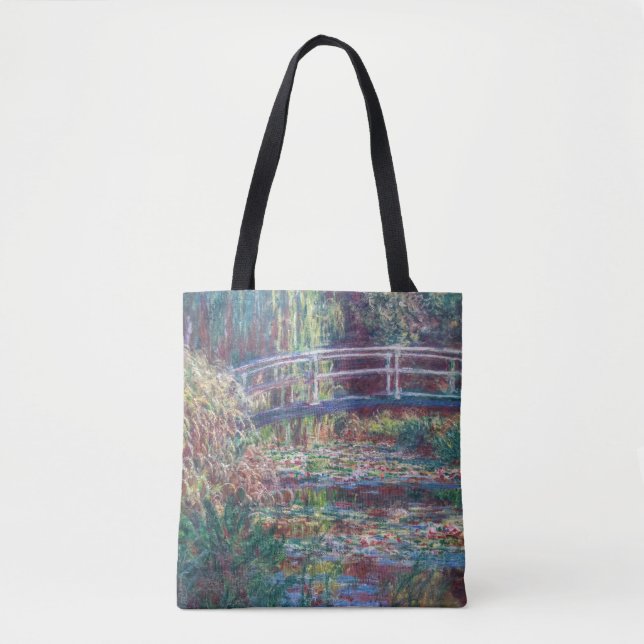 Water Lily Pond (Harmonie Rose), Monet Tote Bag (Front)