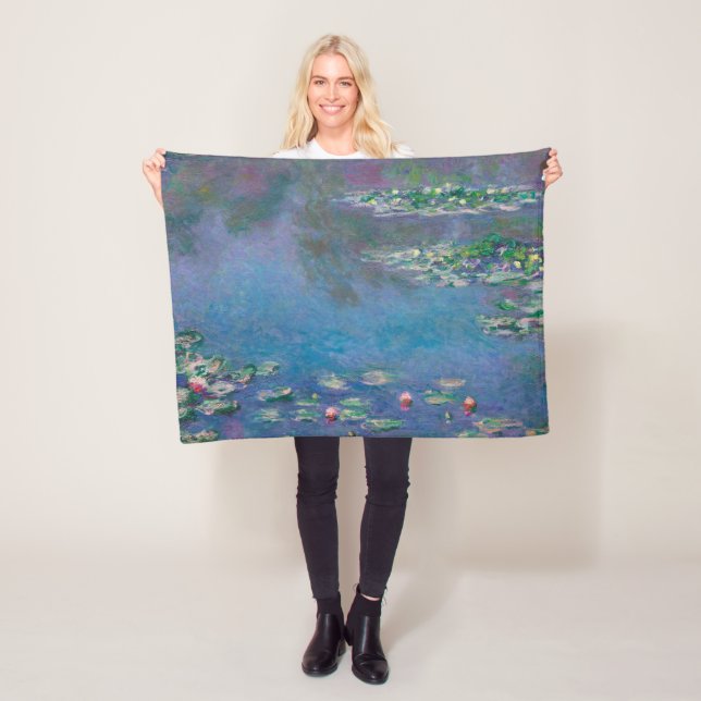 Water Lily Pond, Monet Fleece Blanket (In Situ)