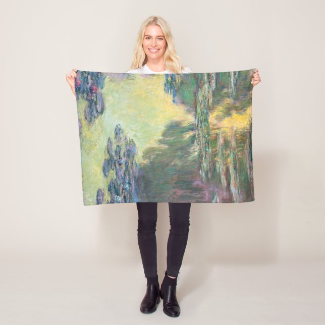 Water Lily Pond, Monet Fleece Blanket (In Situ)