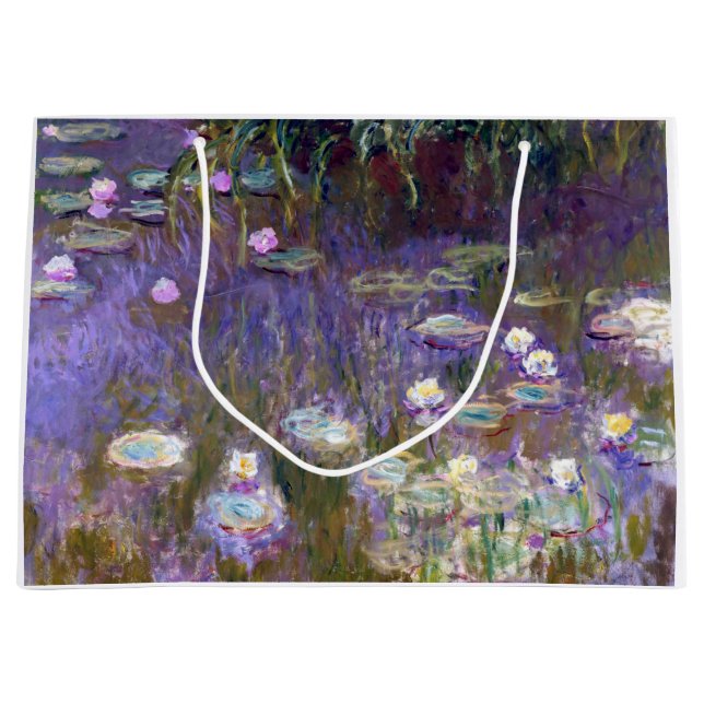 Water Lily Pond, Monet Large Gift Bag (Front)