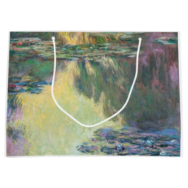 Water Lily Pond, Monet Large Gift Bag (Front)