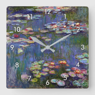 Water Lily Pond, Monet Square Wall Clock