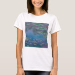 Water Lily Pond, Monet T-Shirt<br><div class="desc">Oscar-Claude Monet (14 November 1840 – 5 December 1926) was a French painter, a founder of French Impressionist painting and the most consistent and prolific practitioner of the movement's philosophy of expressing one's perceptions before nature, especially as applied to plein air landscape painting. The term ""Impressionism"" is derived from the...</div>