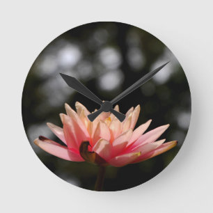 Water Lily Round Clock