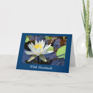 Water Lily Thank You Card