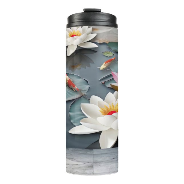 water lily thermal tumbler (Front)