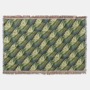 Water lily throw blanket