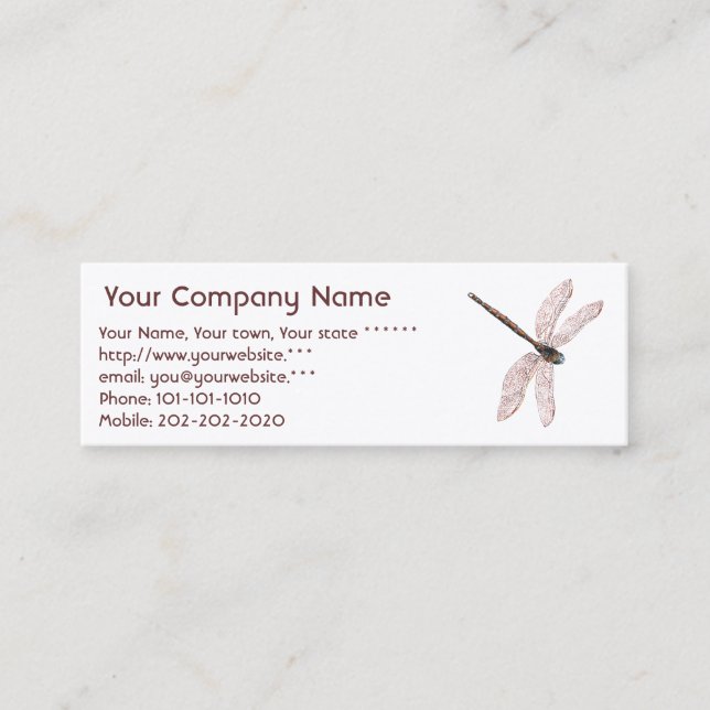 water-lily watercolor mini business card (Front)