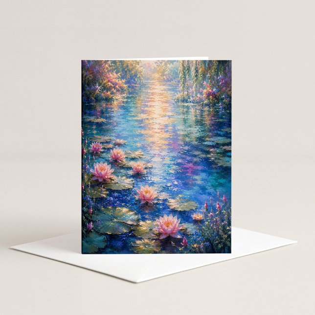 Water Lily Watercolor Note Card (Creator Uploaded)