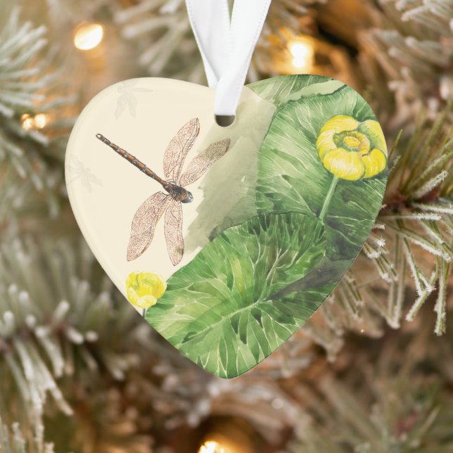 water-lily watercolor ornament (Tree)