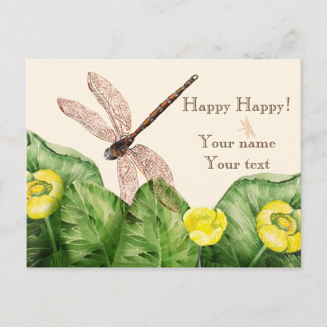 water-lily watercolor postcard (Front)