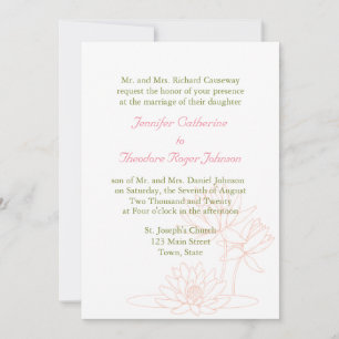 Water Lily Wedding Invitation