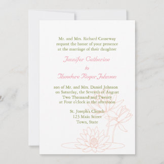 Water Lily Wedding Invitation