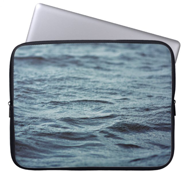 Water liquid water surface texture laptop sleeve (Front)