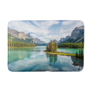 Water Maligne Lake, Jasper National Park, Canada Bath Mat
