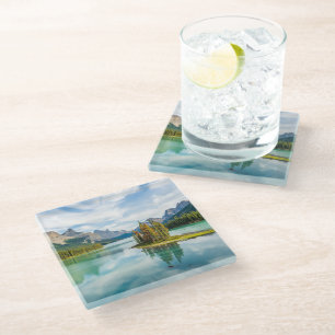 Water   Maligne Lake, Jasper National Park, Canada Glass Coaster