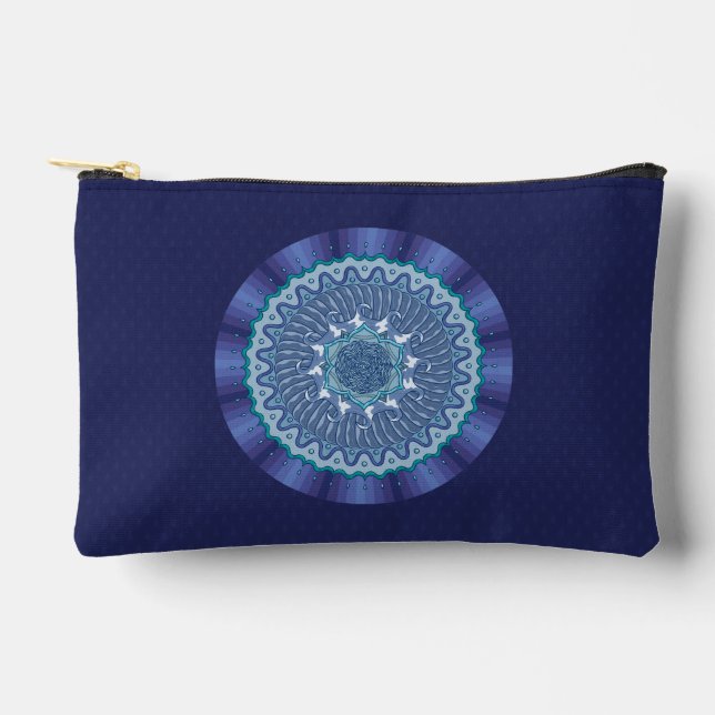 Water Mandala Accessory Pouch (Front)