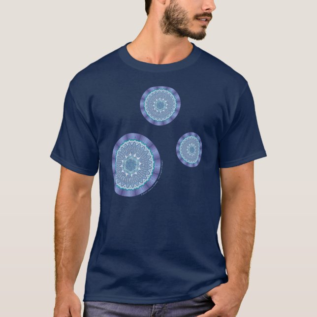 Water Mandala Men's Dark Shirt (Front)