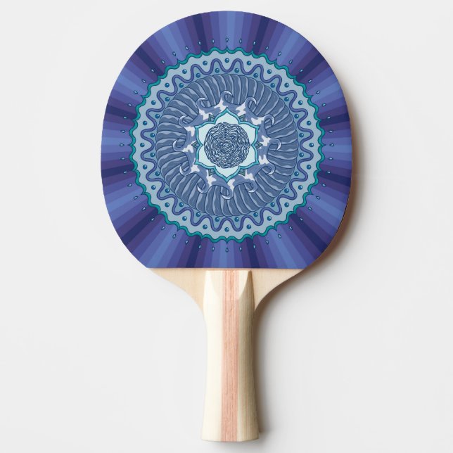 Water Mandala Ping Pong Paddle (Front)
