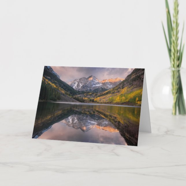 Water | Maroon Bells Colorado Card (Front)