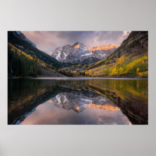 Water   Maroon Bells Colorado Poster