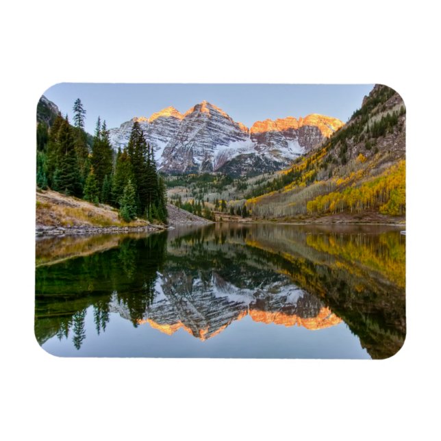 Water | Maroon Bells Lake Aspen Trees Magnet (Horizontal)