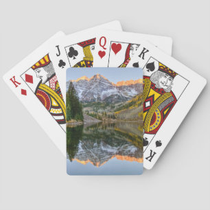 Water   Maroon Bells Lake Aspen Trees Playing Cards