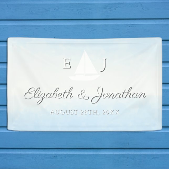 Water Meets Sky Watercolor Wedding Banner (Creator Uploaded)