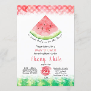 Water melon baby shower invitation