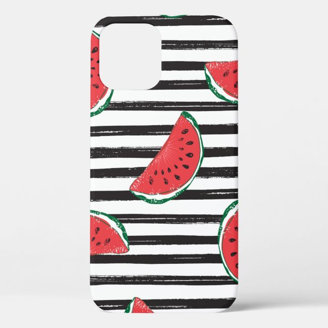 Water Melon Seamless Pattern Striped Case-Mate iPhone Case (Back)