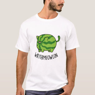 Water-meow-lon Funny Watermelon Cat Pun T-Shirt