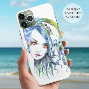 Water Mermaid woman girl Surreal Fantasy Portrait Case-Mate iPhone Case