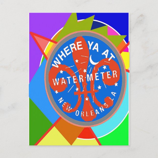 Water Metre Abstract New Orleans Postcard (Front)