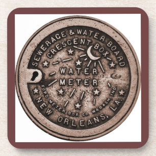 Water Metre Lid Bourbon St. Coaster