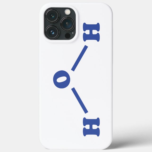 Water Molecular Chemical Formula Case-Mate iPhone Case (Back)