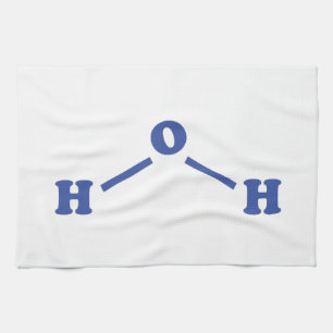 Water Molecular Chemical Formula Tea Towel