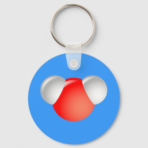 Water Molecule H2O Key Ring