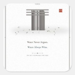 Water Never Argues Taoist Sticker
