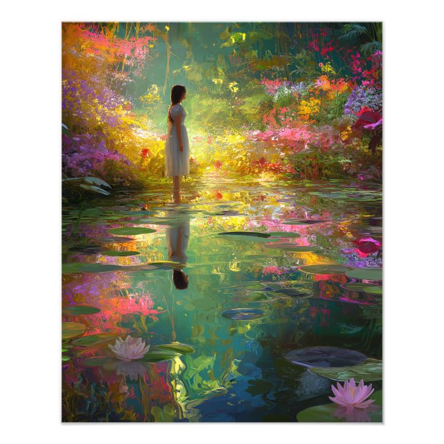Water Nymph By a Magic Pond Photo Print (Front)