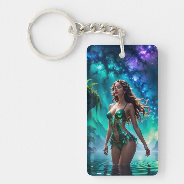 Water Nymph of the Galactic Lake Key Ring (Front)