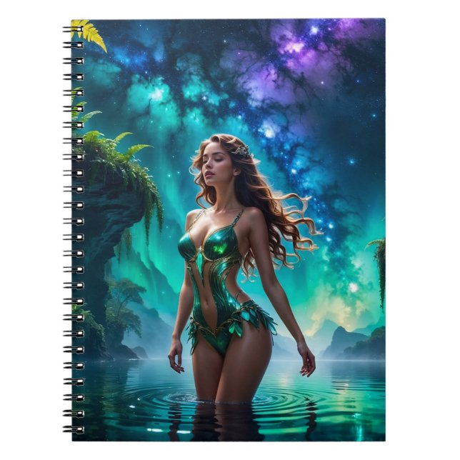 Water Nymph of the Galactic Lake Notebook (Front)