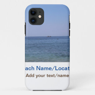 water ocean beach photo add name text place summer Case-Mate iPhone case
