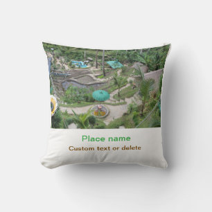 water ocean beach photo add name text place summer cushion