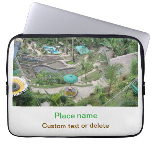 water ocean beach photo add name text place summer laptop sleeve