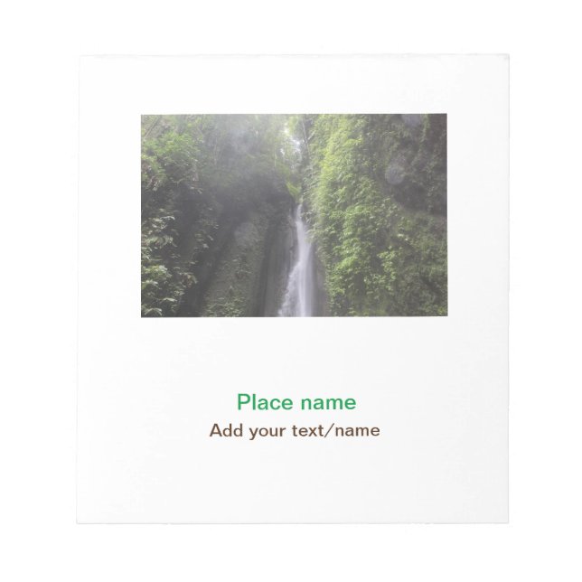 water ocean beach photo add name text place summer notepad (Front)
