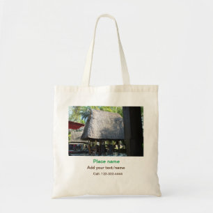 water ocean beach photo add name text place summer tote bag